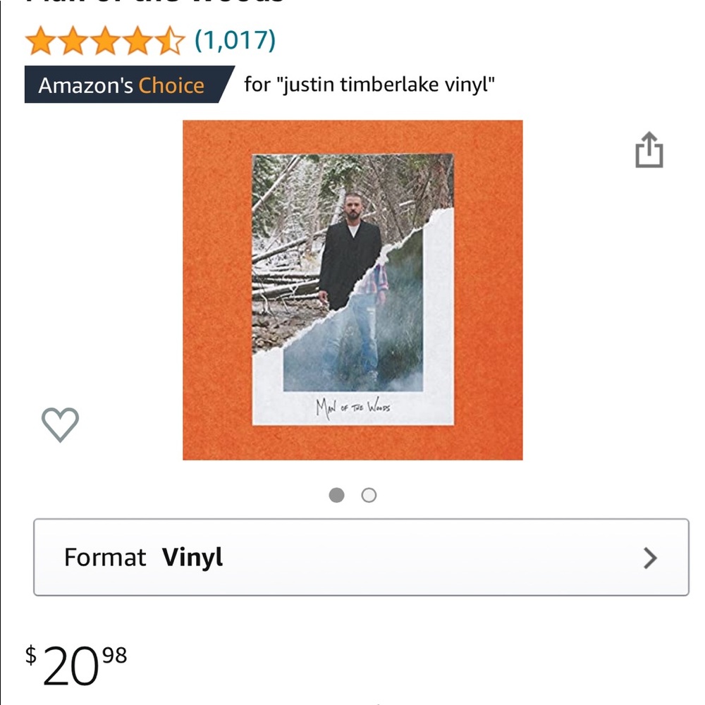 Justin Timberlake “Man of the Woods” vinyl NEW